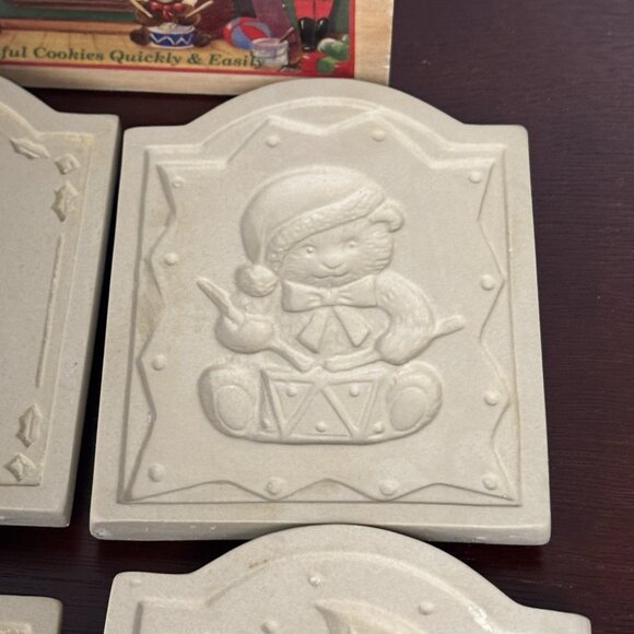 Brown Bag Cookie Art Christmas Cookie Tiles Santa Nutcracker Snowman Teddy Bear - Picture 5 of 16